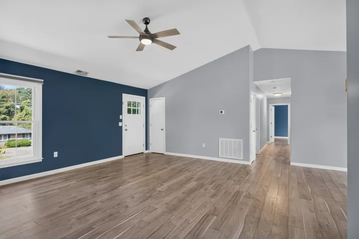 Living room looking toward the bedroom hall